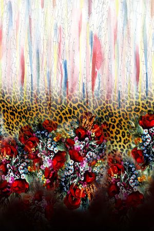 豹纹印花华亿平台图片