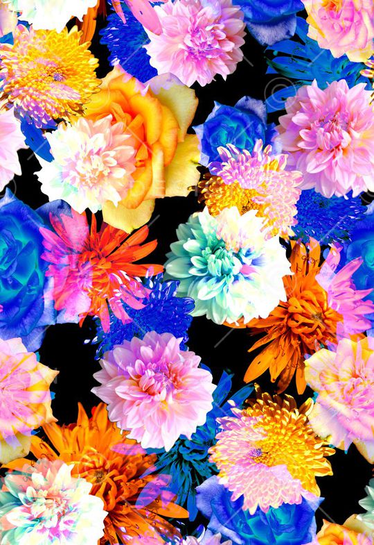 花卉印花华亿平台图片