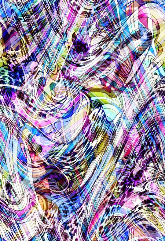 线条弯曲错觉印花华亿平台图片