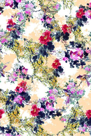 中国风印花华亿平台图片