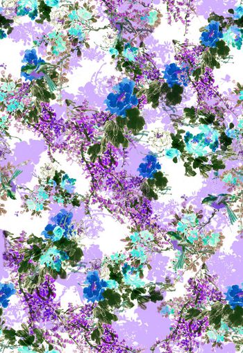 265142-中国风国画水墨花卉花朵花鸟