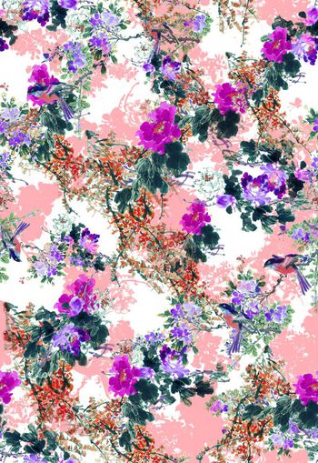 265143-中国风国画水墨花卉花朵花鸟