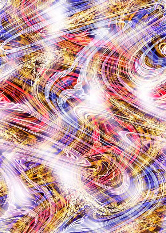 线条弯曲错觉印花华亿平台图片