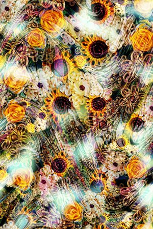 花卉印花华亿平台图片