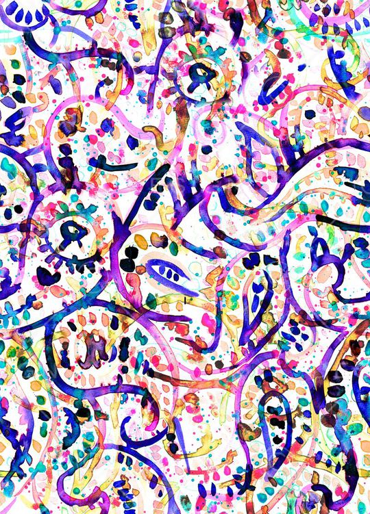 佩斯利涡旋纹印花华亿平台图片