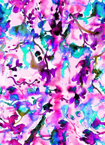 265199-水彩水墨效果抽象花卉（手绘）