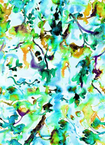 265200-水彩水墨效果抽象花卉（手绘）