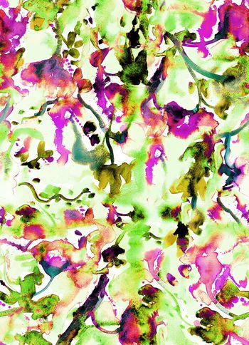 265201-水彩水墨效果抽象花卉（手绘）