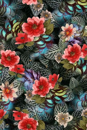 手绘印花华亿平台图片