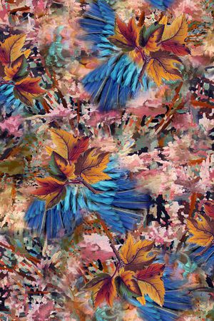 花卉印花华亿平台图片