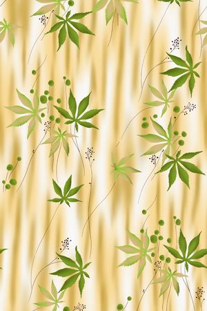 树叶印花华亿平台图片