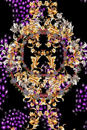 复古印花华亿平台图片