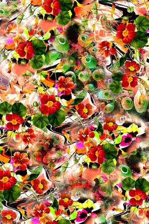 花卉印花华亿平台图片