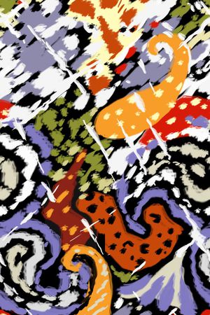 抽象印花华亿平台图片