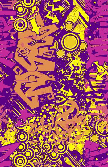 265833-多彩涂鸦字母