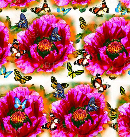 花卉印花华亿平台图片