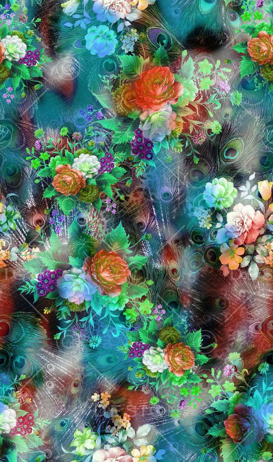 潘神花卉类印花华亿平台图片