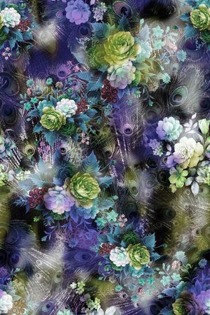 潘神花卉类印花华亿平台图片