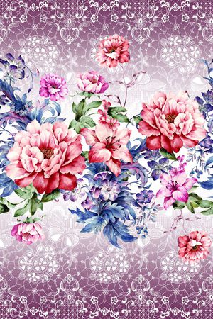 花卉印花华亿平台图片