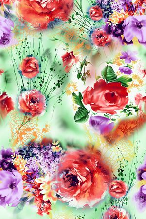 花卉印花华亿平台图片