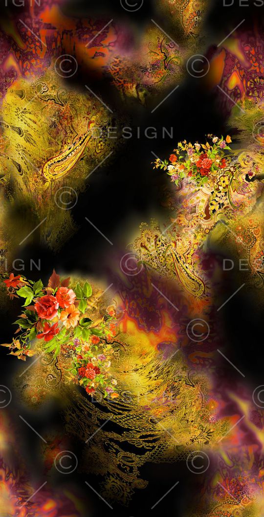 花卉印花华亿平台图片