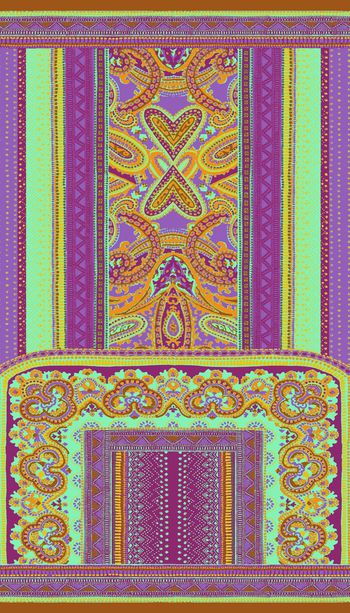 266067-民族 腰果 佩斯里 波西米亚 对称