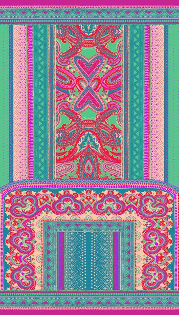 266069-民族 腰果 佩斯里 波西米亚 对称