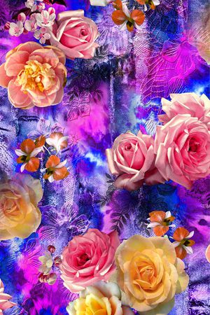 花卉印花华亿平台图片