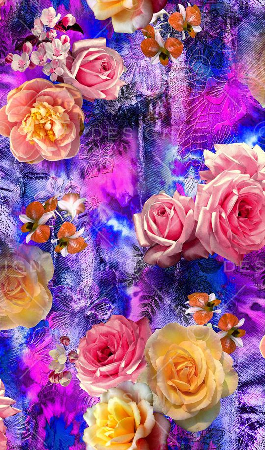 花卉印花华亿平台图片