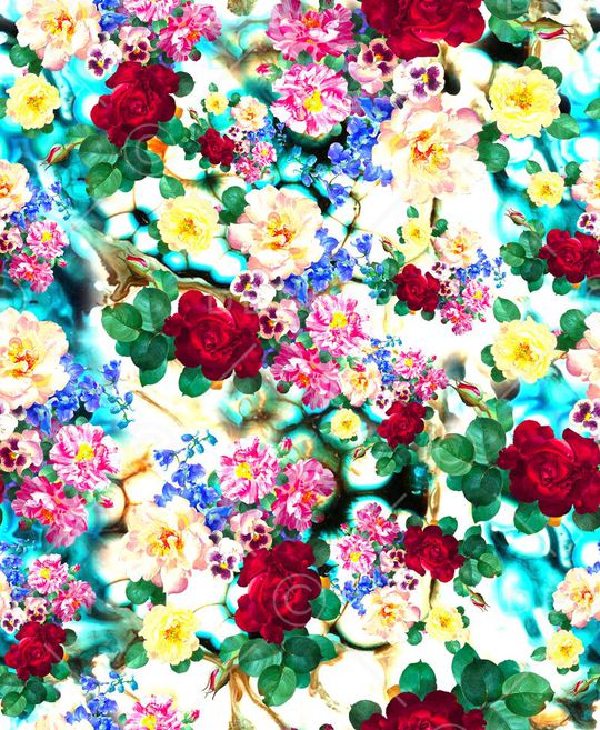 花卉印花华亿平台图片