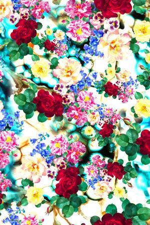 花卉印花华亿平台图片