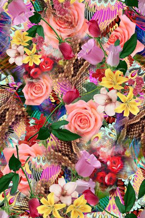 花卉印花华亿平台图片