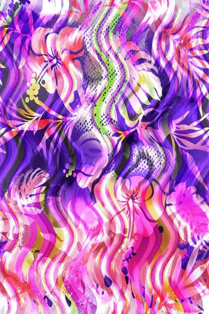 梦幻花卉印花华亿平台图片