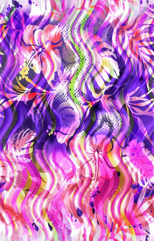 梦幻花卉印花华亿平台图片