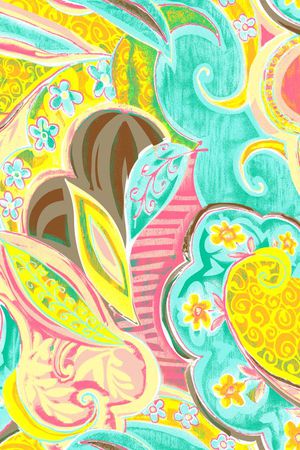 暖色印花华亿平台图片