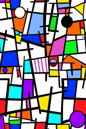 269309-五彩缤纷 规矩的方圆 时尚 几何