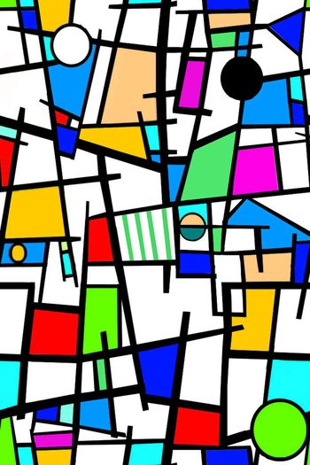 269311-五彩缤纷 规矩的方圆 时尚 几何