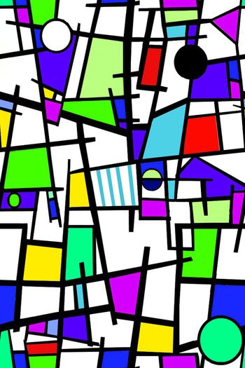 269313-五彩缤纷 规矩的方圆 时尚 几何