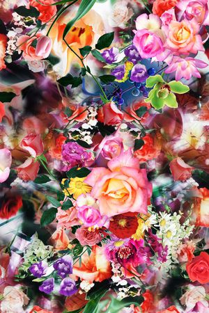 花卉印花华亿平台图片