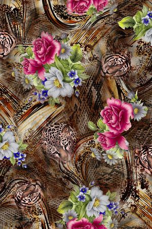 豹纹印花华亿平台图片