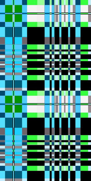 272719-几何蓝绿格子-男装衬衣2