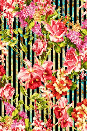 花卉印花华亿平台图片