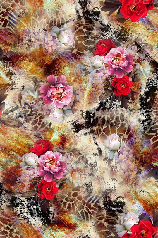 花卉印花华亿平台图片