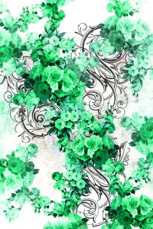 花卉印花华亿平台图片