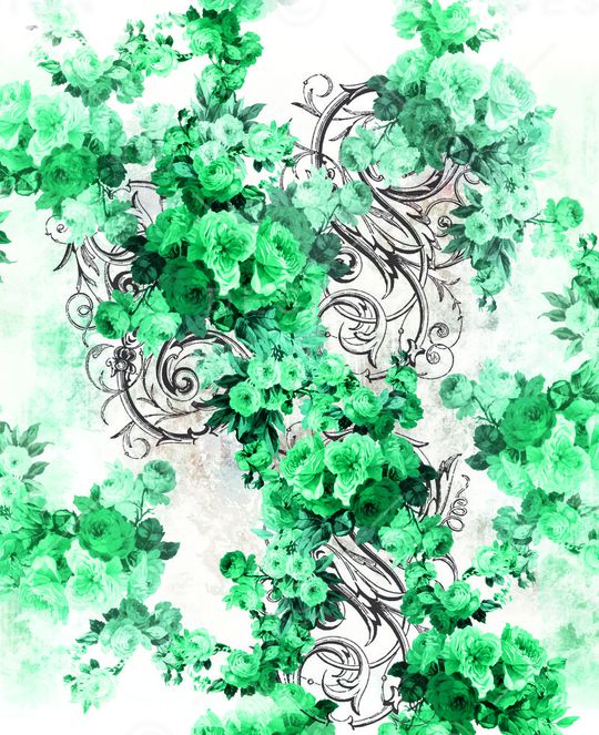 花卉印花华亿平台图片