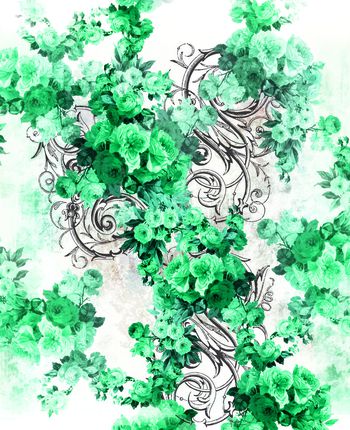 花卉印花华亿平台图片