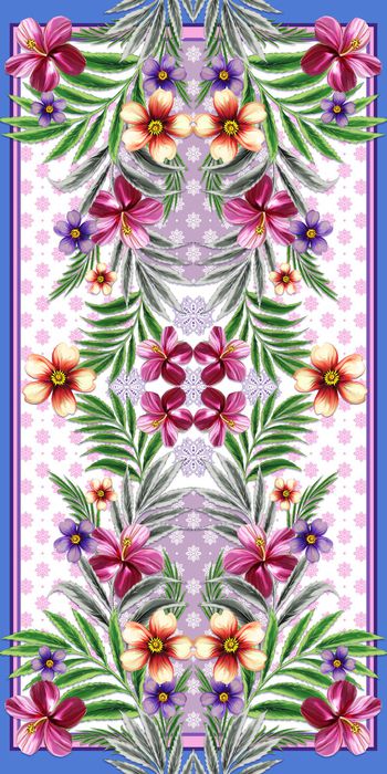 花卉印花华亿平台图片