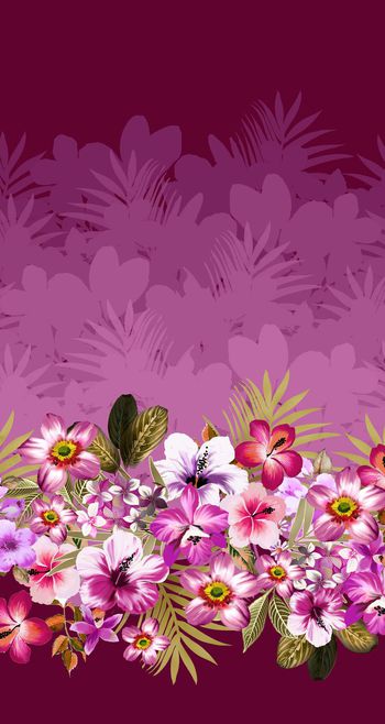 花卉印花华亿平台图片