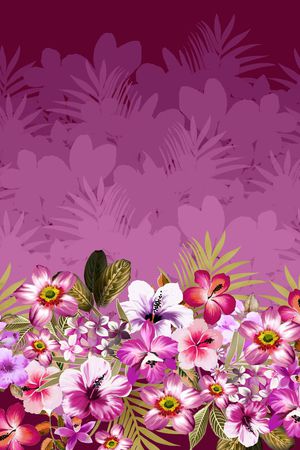 花卉印花华亿平台图片