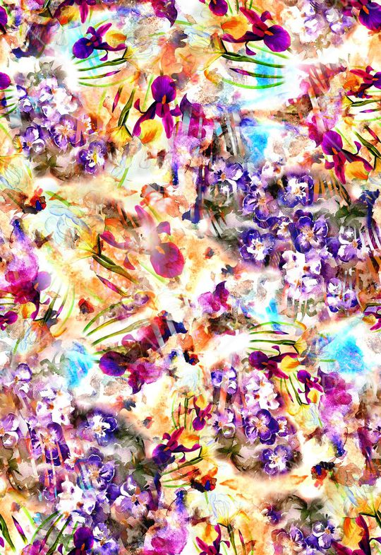 花卉印花华亿平台图片